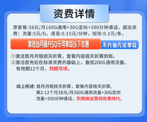 资费详情图片